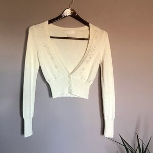 American Eagle bejeweled holiday cardigan